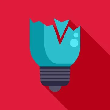 Broken light bulb representing failed creativity and lost ideas Stock Illustration