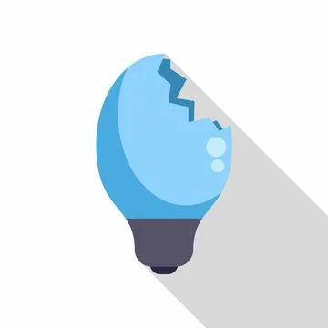 Broken light bulb representing idea failure and problem 스톡 일러스트