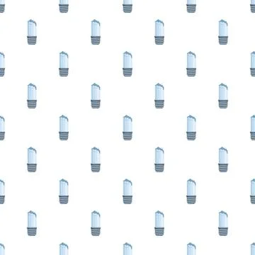 Broken light bulb seamless pattern on white background Stock Illustration