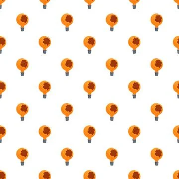 Broken light bulb seamless pattern with crack mark Stockillustratie