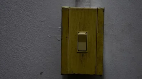 Broken Light Switch, Faulty Electrical Switch, Damaged Bulb Control, Electrical Stock Footage 300600301