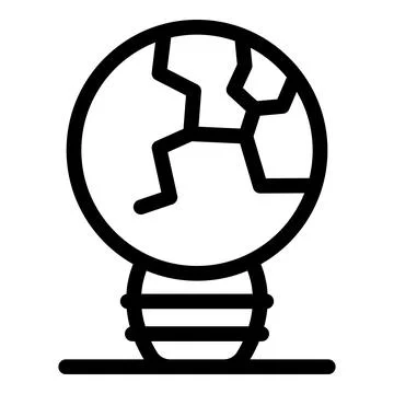 Broken lightbulb depicting lack of ideas and creativity Stock Illustration