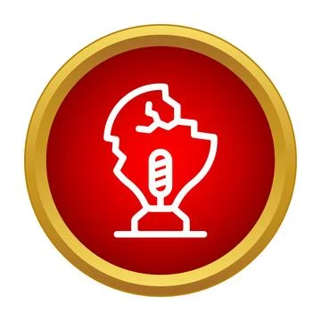 Broken lightbulb icon representing a failed idea or problem Stock Illustration