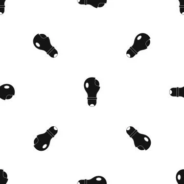Broken lightbulb pattern seamless black Illustrazione stock