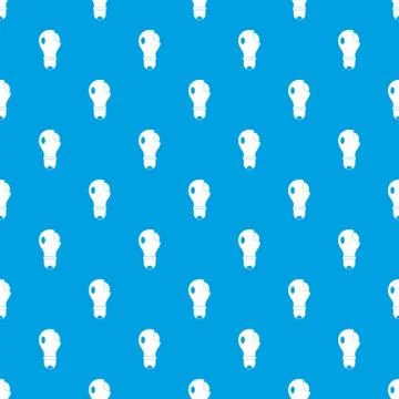 Broken lightbulb pattern seamless blue Stock Illustration