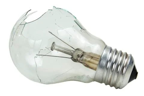 Broken lightbulb Stock-Fotos