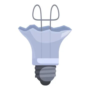 Broken lightbulb symbolizing lack of ideas and creativity イラスト素材
