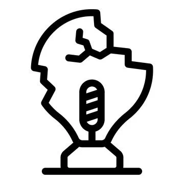 Broken lightbulb symbolizing lack of ideas and creativity Stockillustratie