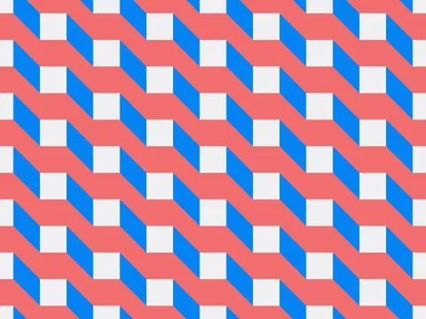 Broken lines and square on a seamless spring pattern. 스톡 일러스트