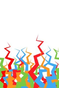 Broken lines seamless pattern. Abstract geometric colored shapes random growing Stock Illustration