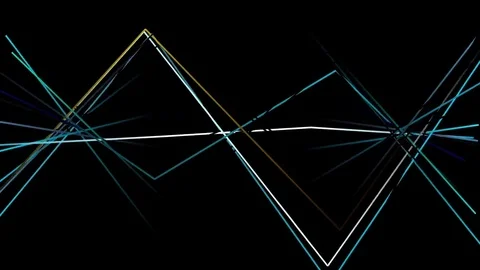 Broken lines VJ Loop Stock Footage 76989394