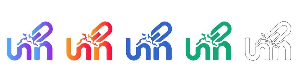 Broken Link Connection Icons for Web Development Stock Illustration