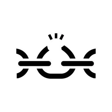 Broken link glyph icon vector illustration 스톡 일러스트