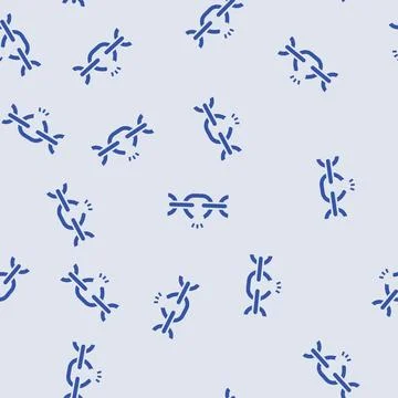 Broken link glyph seamless pattern イラスト素材