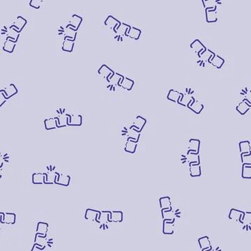 Broken link glyph vector seamless pattern 스톡 일러스트