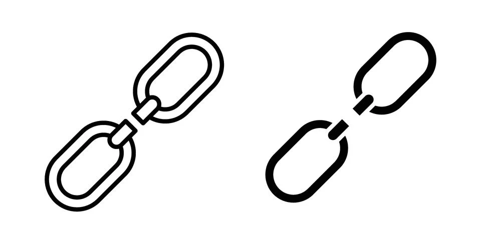 Broken link icon design. Simple Vector illustrations.. イラスト素材