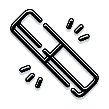 Broken link icon indicating connection error or problem Stock Illustration
