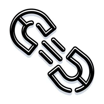 Broken link icon representing connection issues and error 스톡 일러스트