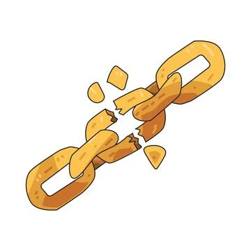 Broken Link illustration Stock-Illustration