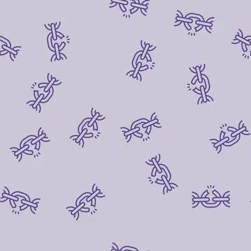 Broken link line seamless pattern イラスト素材