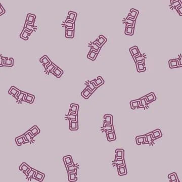 Broken link line vector seamless pattern Illustrazione stock
