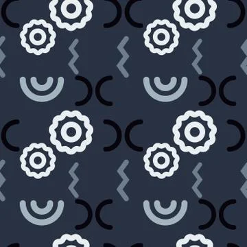 Broken link structure seamless pattern イラスト素材