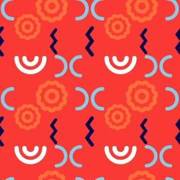 Broken link structure seamless pattern Illustrazione stock