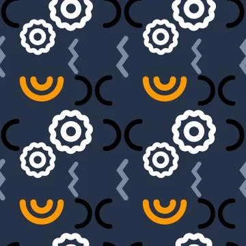 Broken link structure seamless pattern イラスト素材