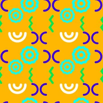 Broken link structure seamless pattern Illustrazione stock