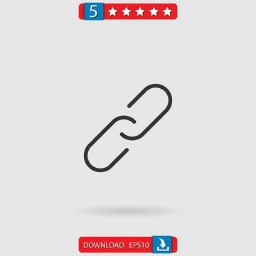 Broken link vector icon Stock Illustration