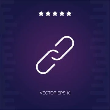 Broken link vector icon Illustrazione stock