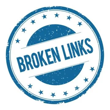 BROKEN LINKS stamp sign Stock Illustration