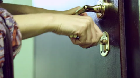 Broken lock can not be opened Stock Footage 41720162