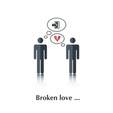Broken love Stock Illustration
