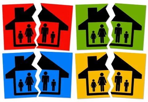 Broken marriage Stock Illustration