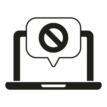 Broken message laptop icon simple vector. Update brand Stock Illustration