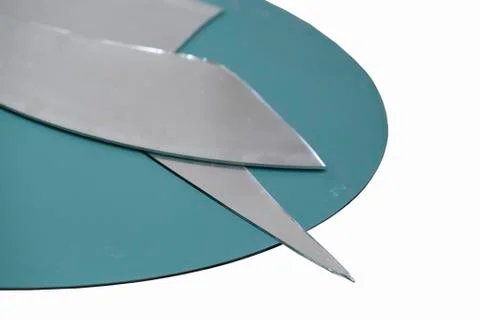Broken mirror isolated on white background Stock Photos