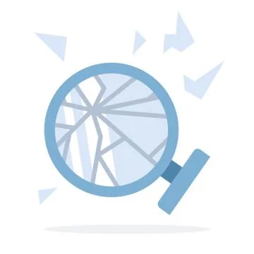 Broken mirror vector flat isolated Stock Illustration