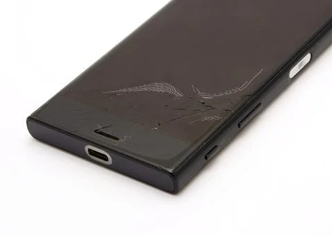 Broken mobile phone display 库存照片