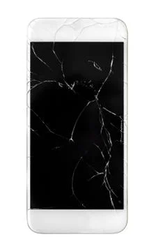 Broken mobile screen Stock Photos