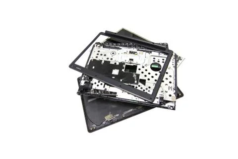 A broken old Computer laptop and notebook crash Photos
