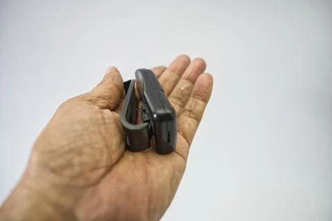 Broken old electronic gate remote control Stock Photos