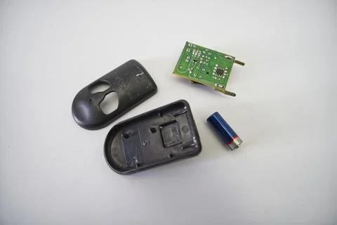 Broken old electronic gate remote control 스톡 사진