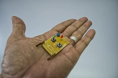 Broken old electronic gate remote control Stock Photos