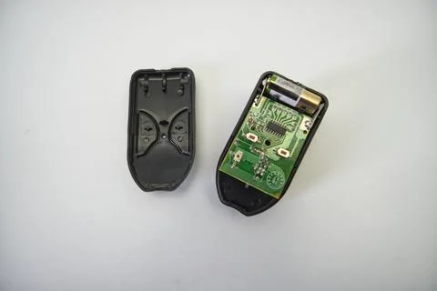 Broken old electronic gate remote control 写真素材