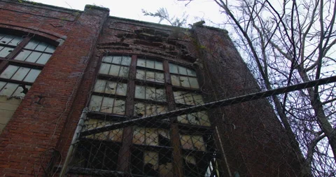 Broken old mill windows in the rain 動画素材 239340329