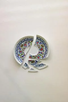 Broken old porcelain Stock Photos