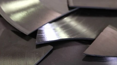 Broken old vinyl disks as background Stock Footage 267402104