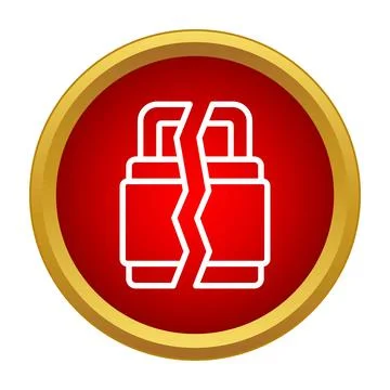 Broken padlock icon symbolizing data breach and cyber security 스톡 일러스트
