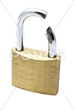 Broken padlock Stock Photos